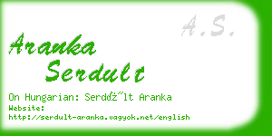 aranka serdult business card